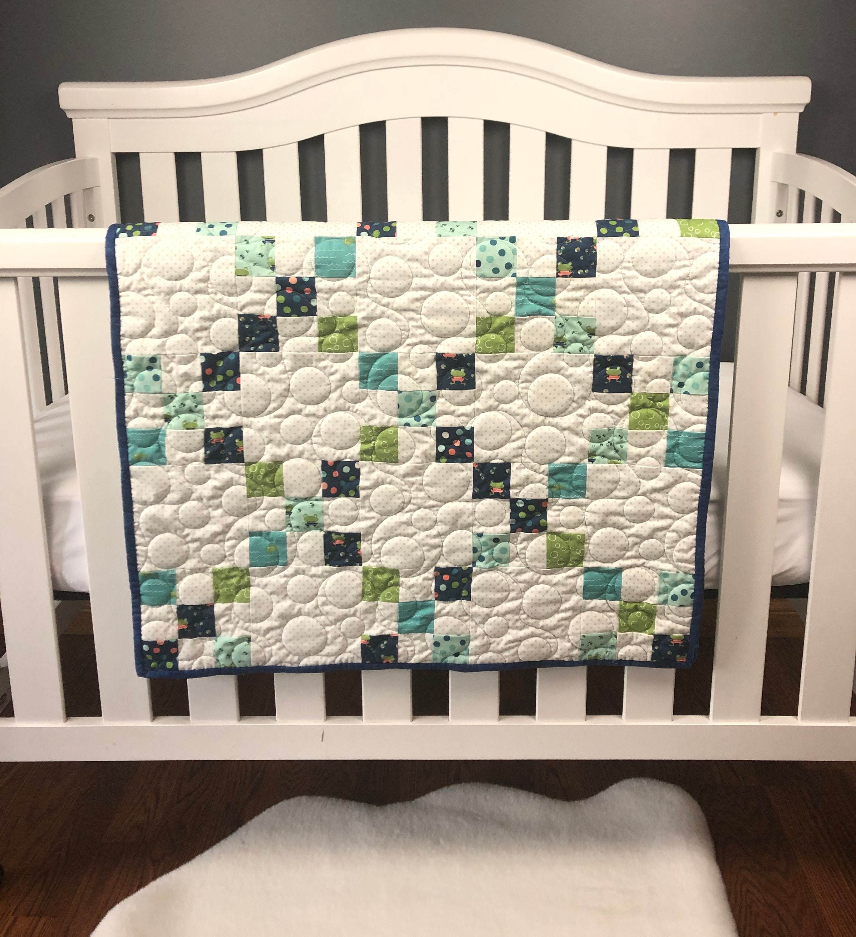 Baby boy classic Irish chain quilt kit. Patchwork quilt kit Etsy