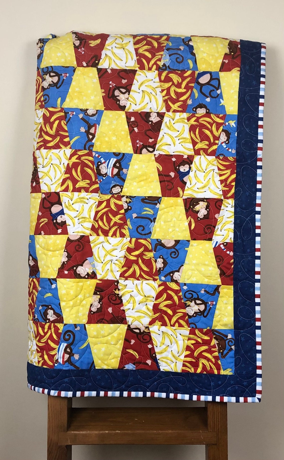 Monkey Business Quilt Kit Baby Quilt Kit Pre Cut Baby Quilt Etsy Canada