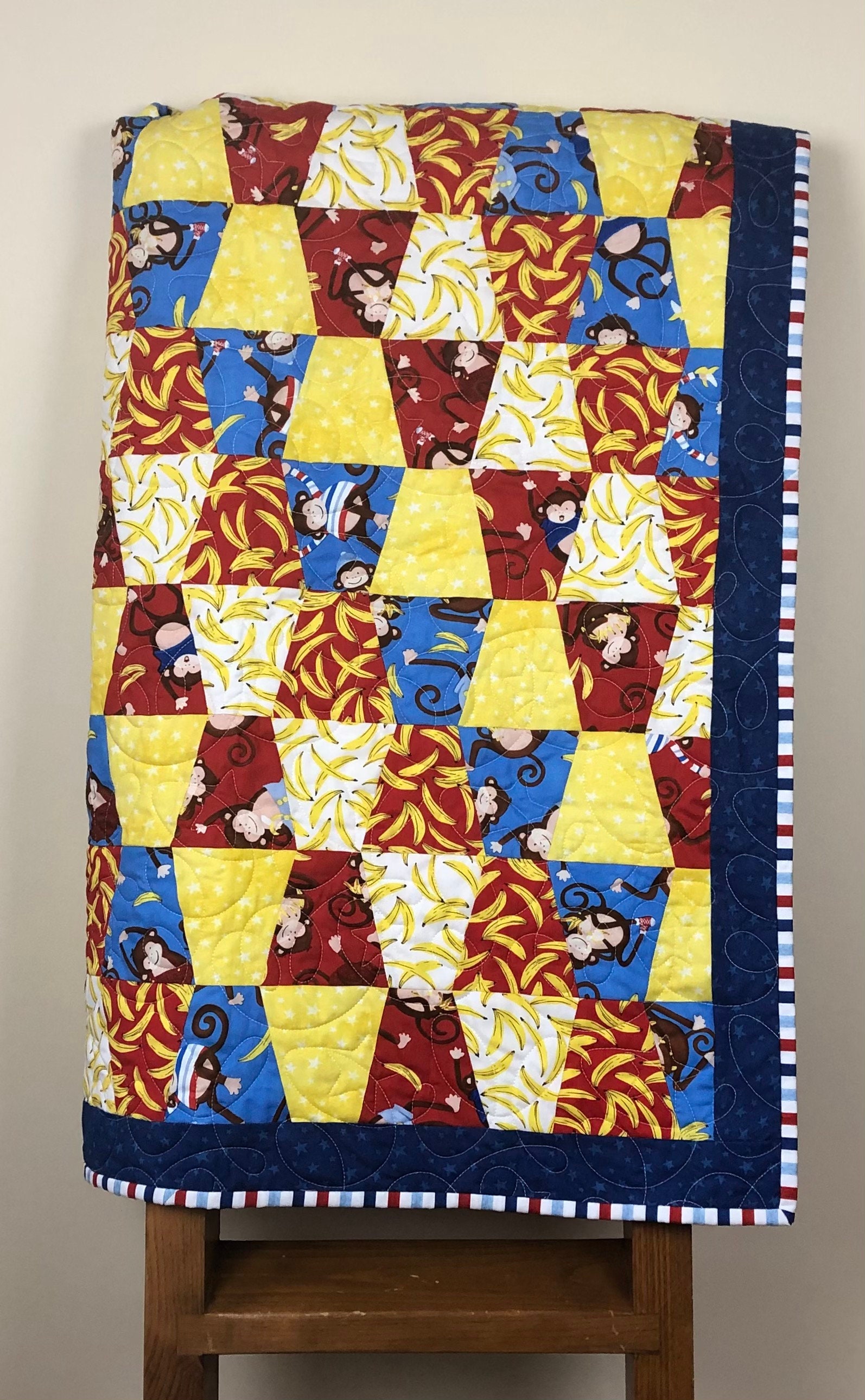 Monkey Business Quilt Kit Baby Quilt Kit Pre Cut Baby Quilt Etsy Canada