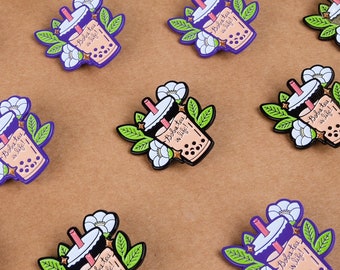 Boba Tea Is Life Enamel Pin