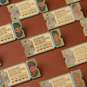 Gallery Ticket Enamel Pin - Museum Memories Collection