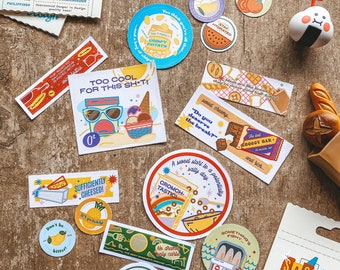 Sassy Supermarket Waterproof 15pcs Sticker Pack