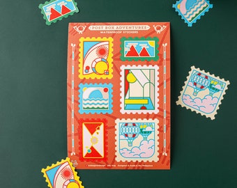 Post Box Adventure Waterproof Sticker Sheet