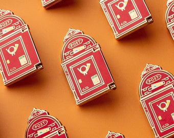 Post Box Adventure Enamel Hinged Pin