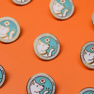Dog Petter Enamel Pin