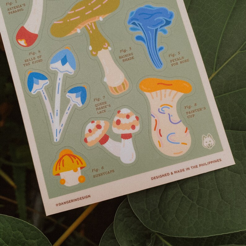 Scientifically Inaccurate Mushrooms Waterproof Sticker Sheet image 3