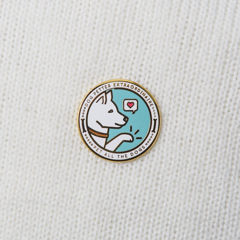 Dog Petter Enamel Pin image 3