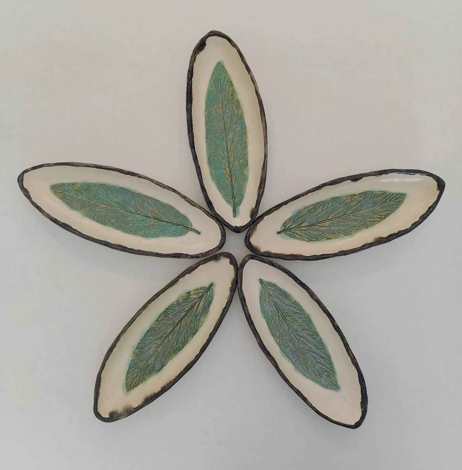 Ceramic Plate Leaf Handmade Ceramics UK Fast Delivery Art Etsy