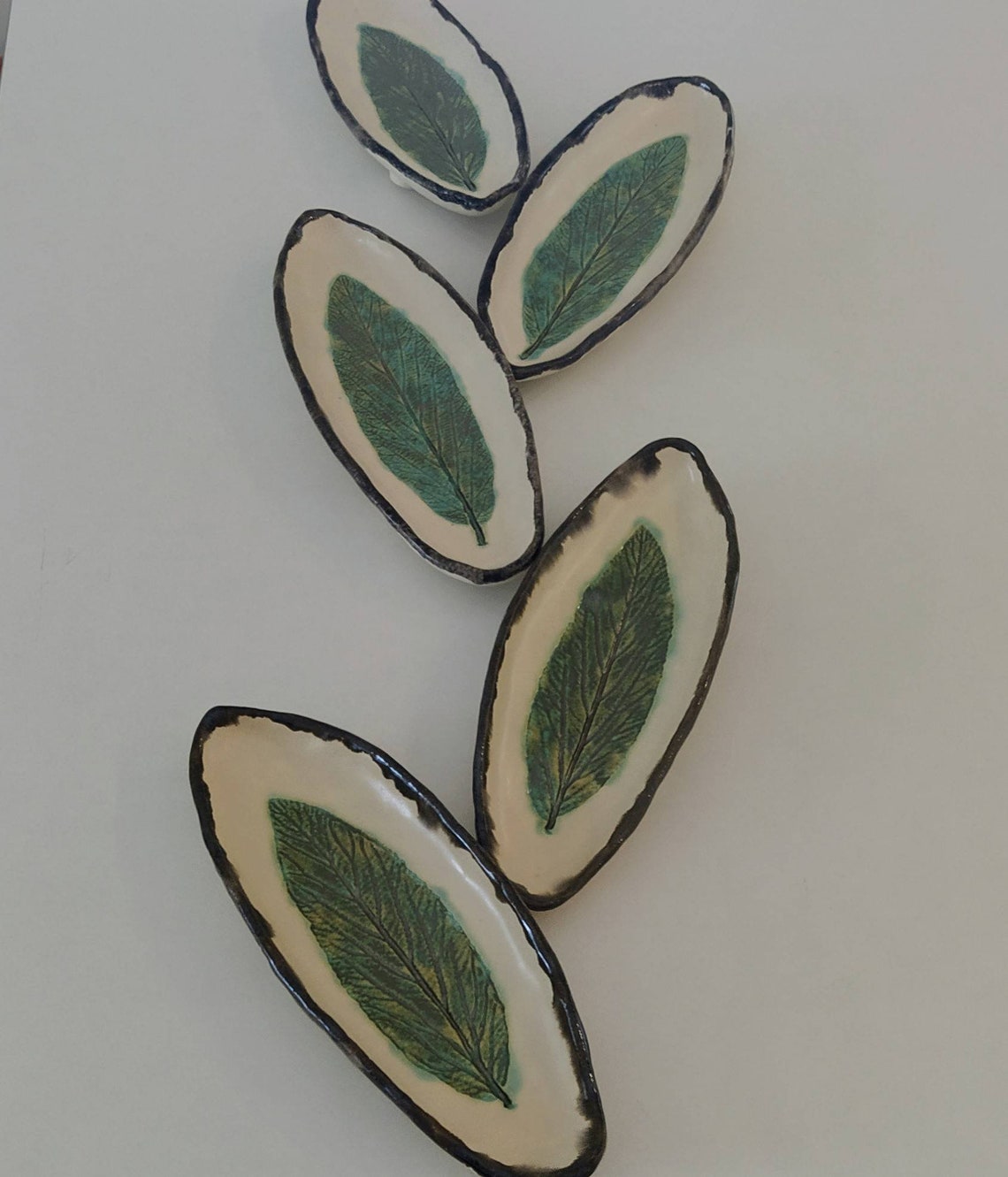 Ceramic Plate Leaf Handmade Ceramics UK Fast Delivery Art Etsy