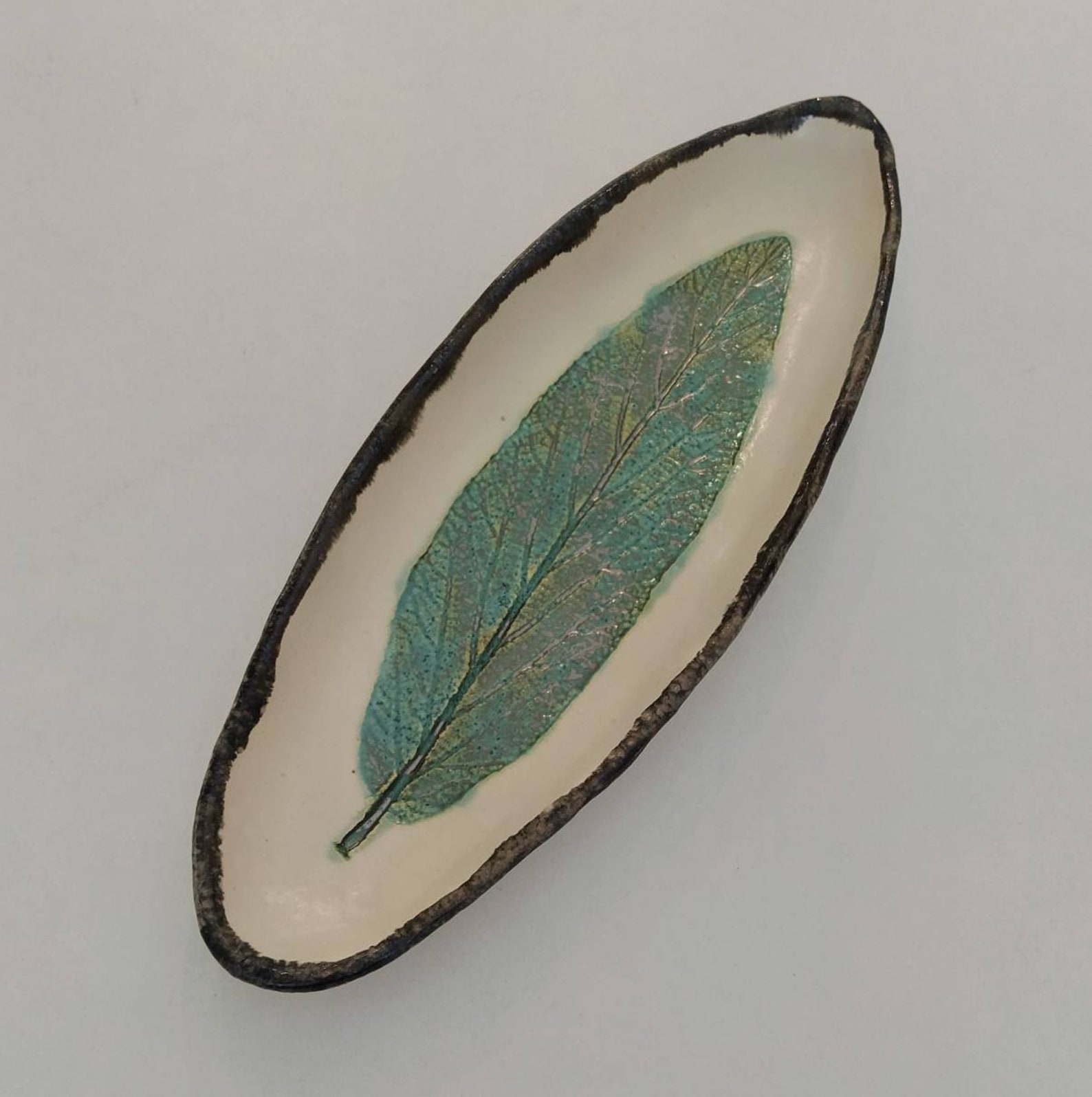 Ceramic Plate Leaf Handmade Ceramics UK Fast Delivery Art Etsy