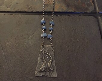 pewter pendant, necklace, silver chain, accessories