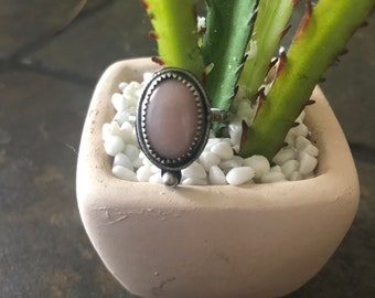 sterling ring, silver ring, moonstone jewelry, peach moonstone ring, womens rings, handmade rings