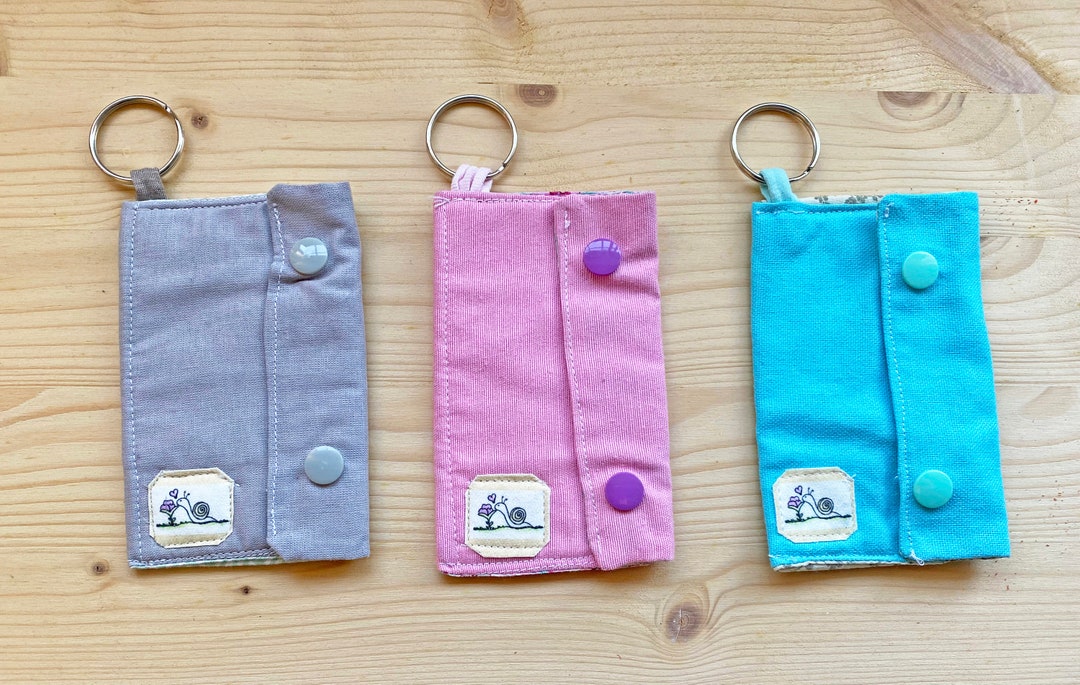 Keychain Keychain Wallet Keychain Card Holder Fabric Etsy