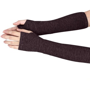 Fall/Winter Long Arm Fingerless Mitten Knitted Elbow Hand Gloves One Size (Asian size)