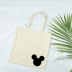Disney Mickey Mouse Vacation Eco Cotton Tote Shopping Grocery Bag