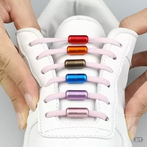 A Flat  Pair of Shoe Laces and No Tie Shoelaces