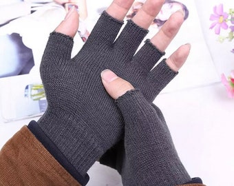 Details about Mens Women Winter Warm Knitted Fingerless Half Finger Gloves Mitten Strech Soft Details about Mens Women Winter Warm Knitted Fingerless Half Finger Gloves Mitten Strech Soft