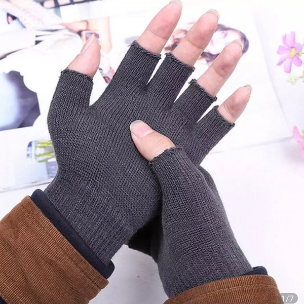 Fall/ Winter Hands Fingerless  Half Finger Warm Knitted Gloves One Size for Women