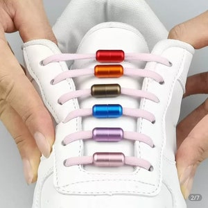 A Flat Pair of Sneaker Shoe Laces and No Tie Shoelaces
