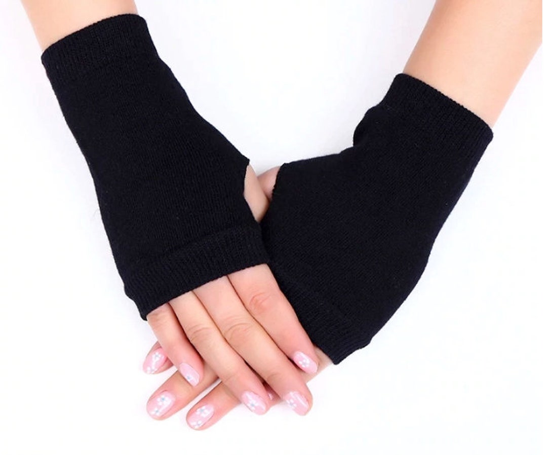 Buy Fall/ Winter Hands Fingerless Knitted Gloves One Size for Women (asian  Size) Online in India