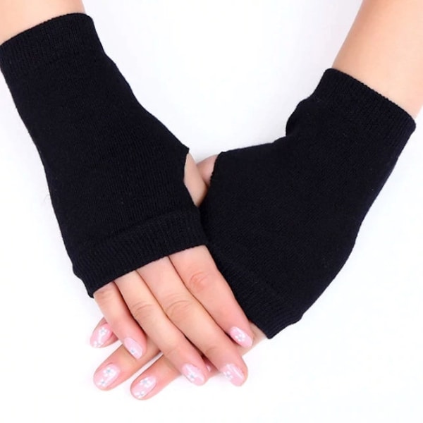 Fall/ Winter Hands Fingerless Knitted Gloves One Size for Women (Asian Size)