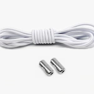 A Round Pair of Sneaker Shoe Laces and No Tie Shoelaces