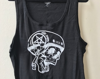 Hail Skatin' Skull ribbed tank