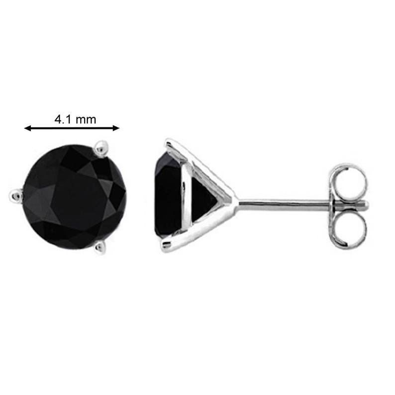 0.50 CTW Round Black Diamond Martini Stud Earrings In 14K Gold Everyday earring Gifts for women