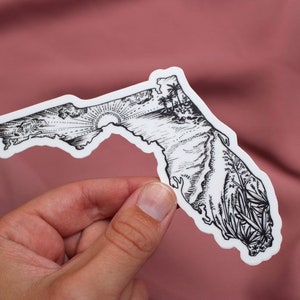 Florida Vinyl Sticker - State Decal, FL Decal, Laptop sticker, Bumper sticker