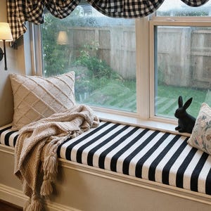 Custom Window Bench Cushion, 3" Thick, Custom Bench Cushion Indoor, 50+ Color Options, Washable Cover