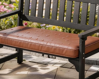 Custom Patio Bench Cushion | 3.15 Inch Thick | Porch Swing Seat Pad | Outdoor Deck Cushion | Weatherproof | Non Slip Pad | Washable Cover