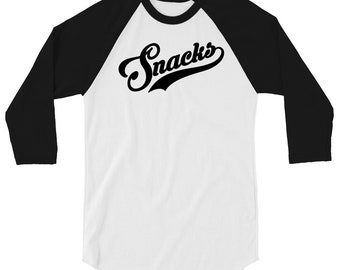 Snacks camisa raglán manga 3/4 (negro)