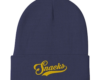Gold Script Embroidered Beanie