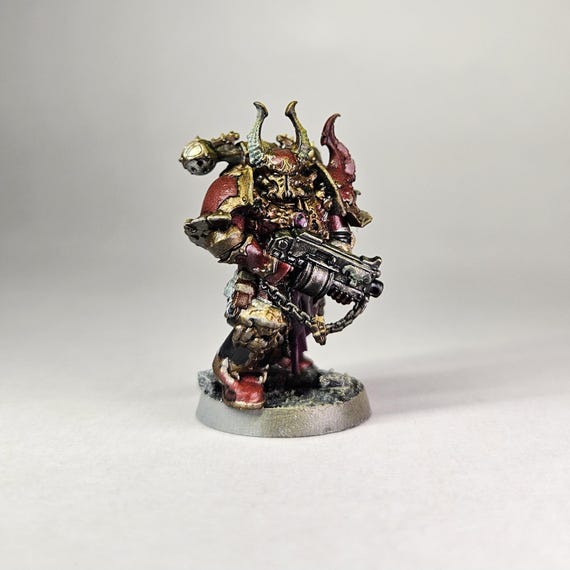 Dark Vengeance Chaos Chosen With Bolter and Rifle Backpack Custom