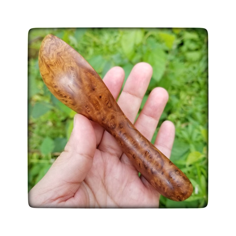 Tea Scoop Wooden Spoon Unique Housewarming Brown Mallee Left Hand Coffee Scoop Handmade Spoon Kitchen Decor Farmhouse Decor
