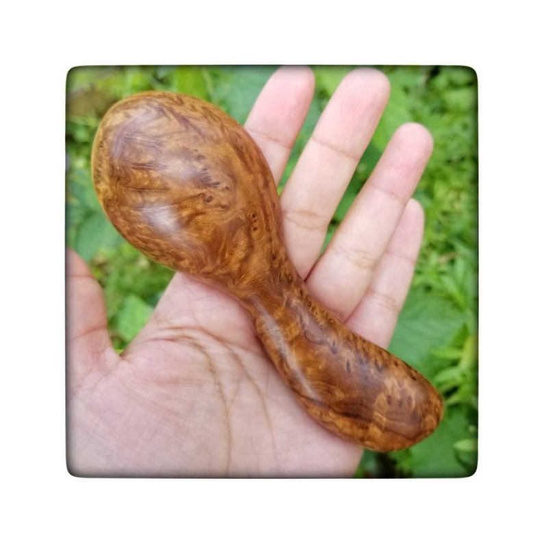 Tea Scoop Wooden Spoon Unique Housewarming Brown Mallee Left Hand Coffee Scoop Handmade Spoon Kitchen Decor Farmhouse Decor