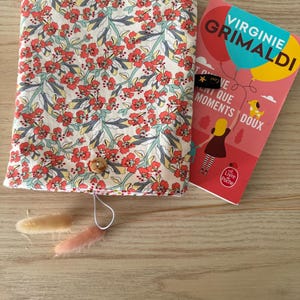 padded book sleeve pocket book protection book cover liberty pattern gift idea