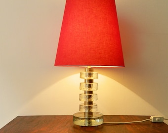 Glass table lamp by Bakalowits Vienna around 70ts