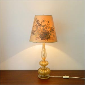 Barovier Toso Murano Table Lamp base with Gold glitter effect - 1960s