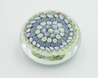 Millefiori glaspappersvikt av La Murrina, Murano, Italien, 1980-talet