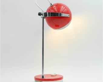 Red Eyeball tafellamp Italië, jaren 70 space age tijdperk