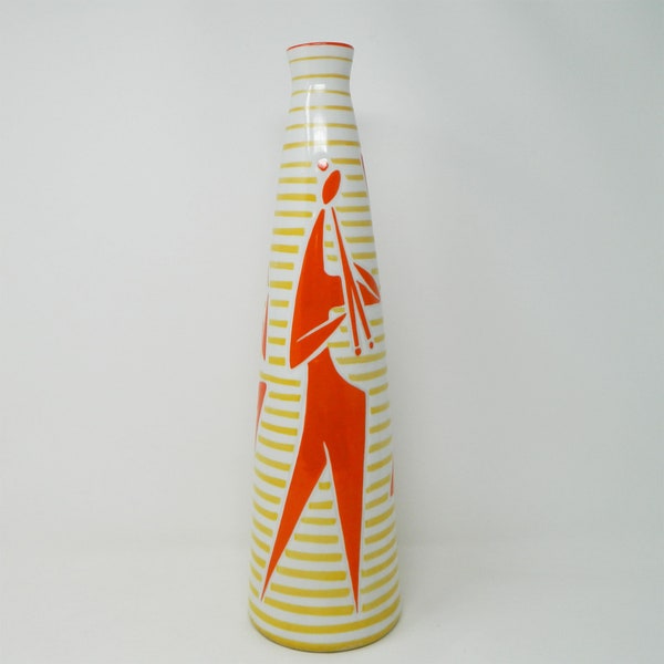 Vase Jazz de Zsolnay Pecs design Janos Török Hongrie 1960