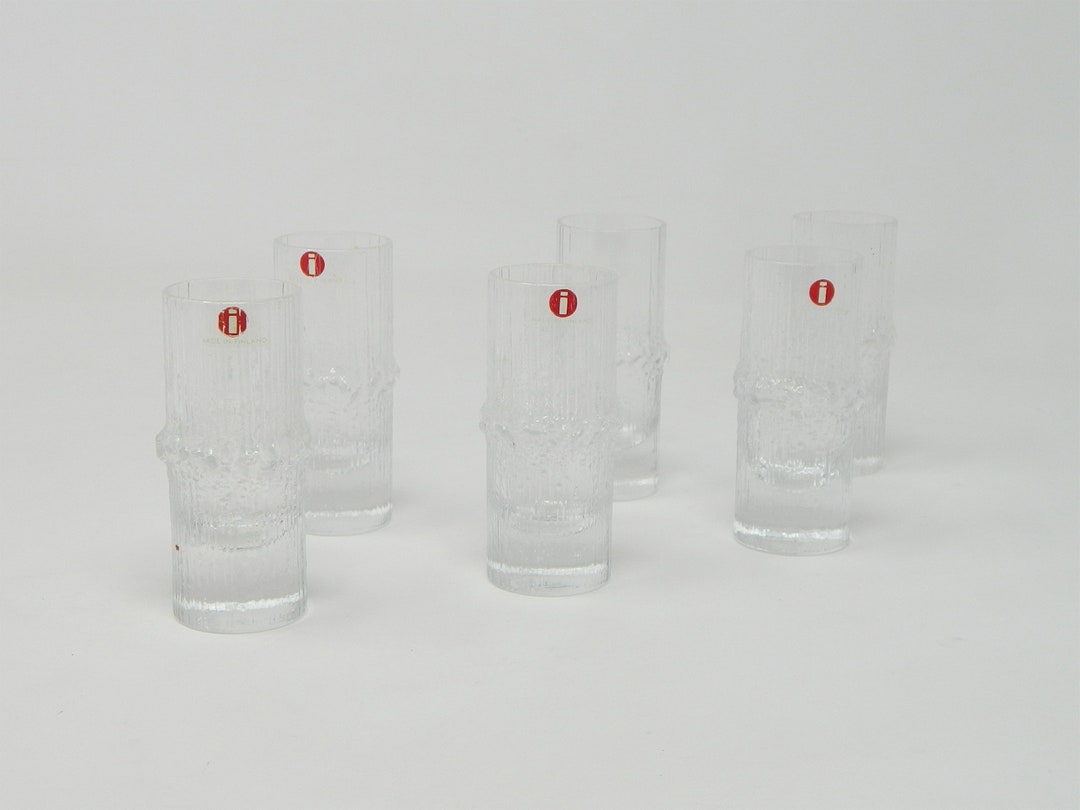 Six Iittala Niva Shot Glasses Design Tapio Wirkkala Etsy