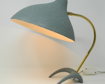 big grey vintage table lamp from the 50ts