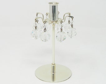 Candlestick with cut glass curtain for a candle by J. & L. Lobmeyr, Vienna