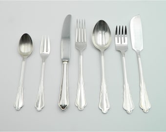 Berndorf Austria 42 pcs cutlery for 6 persons with fish cutlery Model Minuett 9500 in silvered version