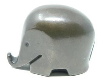 Drumbo bronze paperweight designer Bernd Diefenbach vintage design Dresdner Bank 1970s.