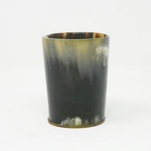 Auböck Pen holder – horn cup with brass bottom