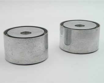 Pair of vintage steel candle holders by Royal Copenhagen from the 70s