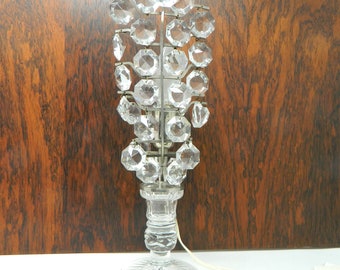 Crystal glass table lamp by Bakalowits Vienna around 60ts
